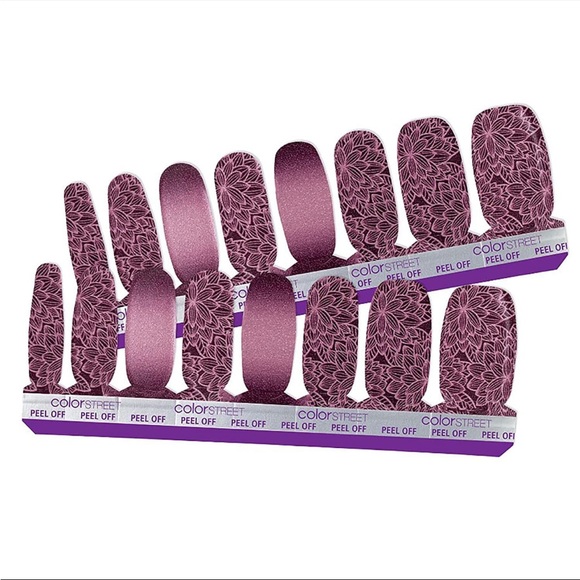 *Retired* Color Street: Rule of Plum | Purple Rose Gold Floral Fall Spring Ombre - Picture 12 of 12